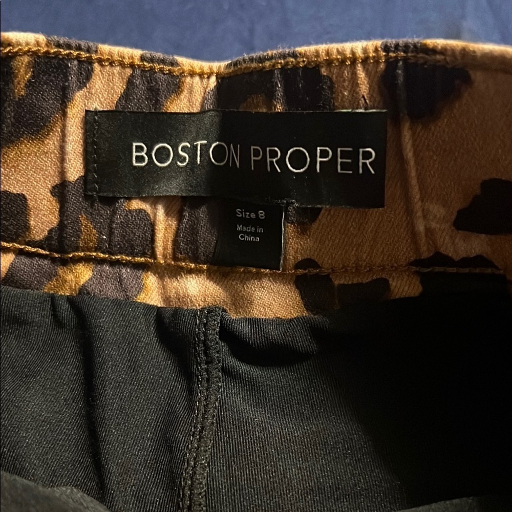 Boston Proper Leopard Print Skirt - Picture 6 of 6